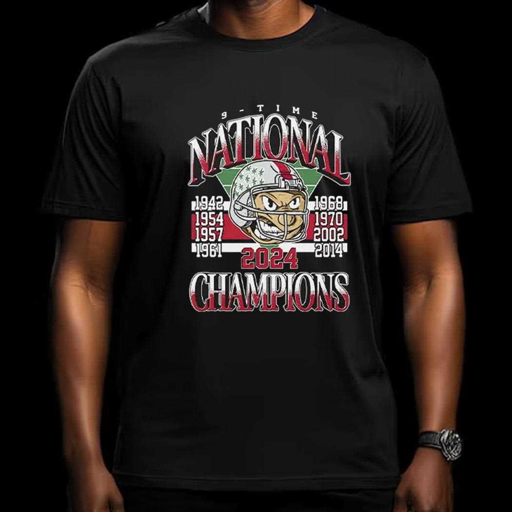 Ohio State Buckeyes 9 Time National Champions Shirt