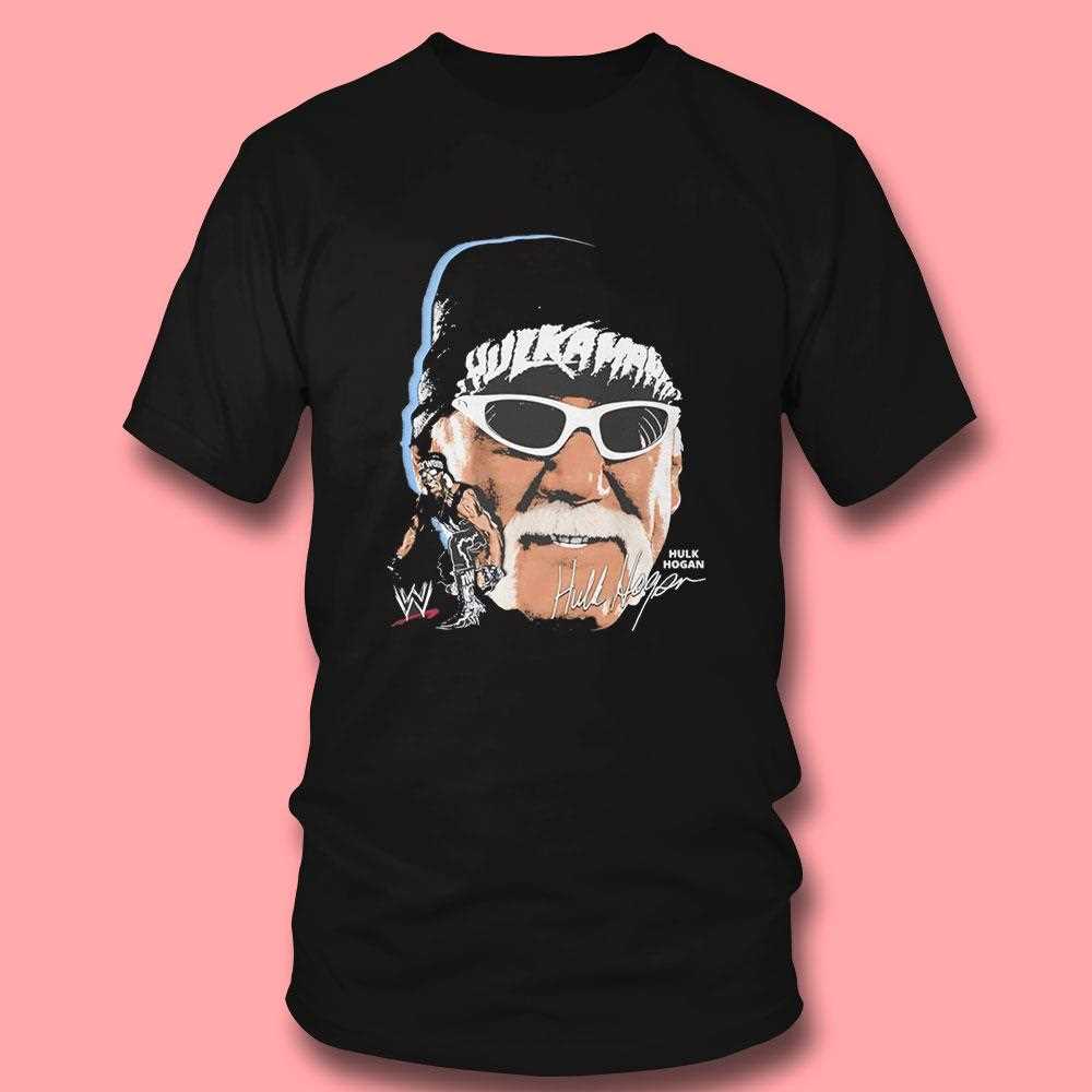 Hulk Hogan Wwe Big Face Signature Graphic Shirt Hulk Hogan Wwe Big Face Signature Graphic Shirt