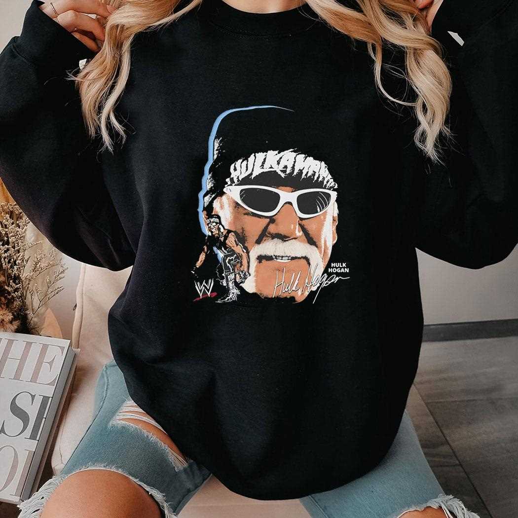 Hulk Hogan Wwe Big Face Signature Graphic Shirt Hulk Hogan Wwe Big Face Signature Graphic Shirt