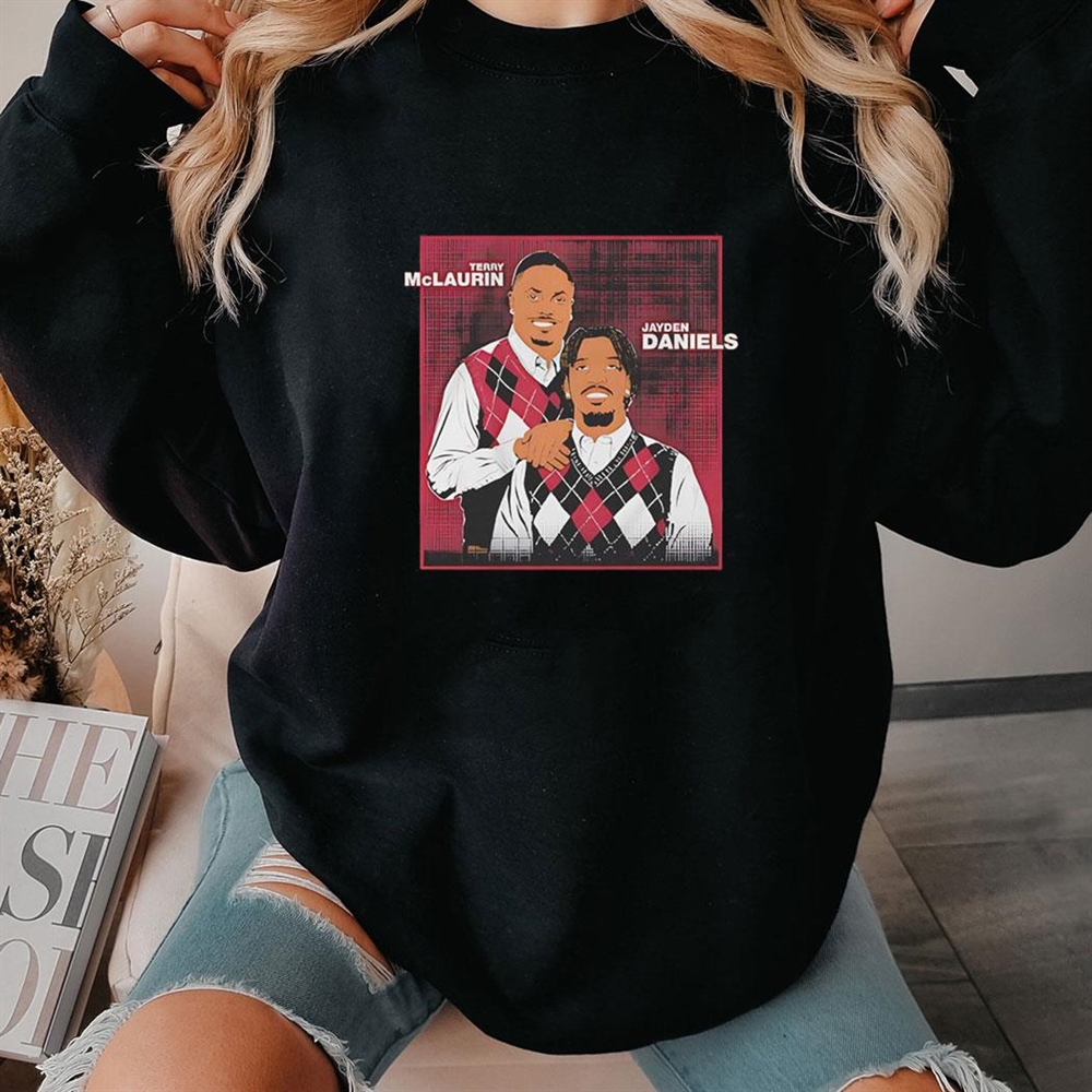 Jayden Daniels And Terry Mclaurin Step Brother Family Portrait Shirt