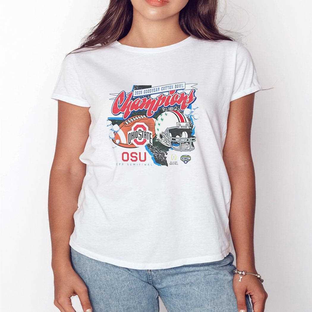 Ohio State Football Goodyear Cotton Bowl Champions 2025 Shirt