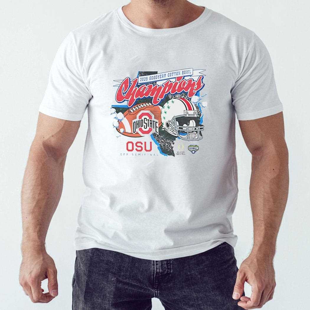 Ohio State Football Goodyear Cotton Bowl Champions 2025 Shirt