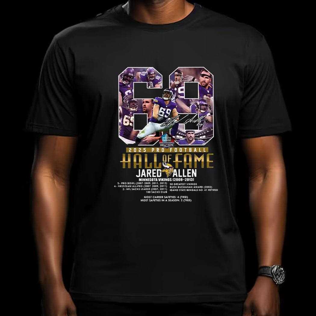 2025 Pro Football Hall Of Fame Jared Allen Shirt
