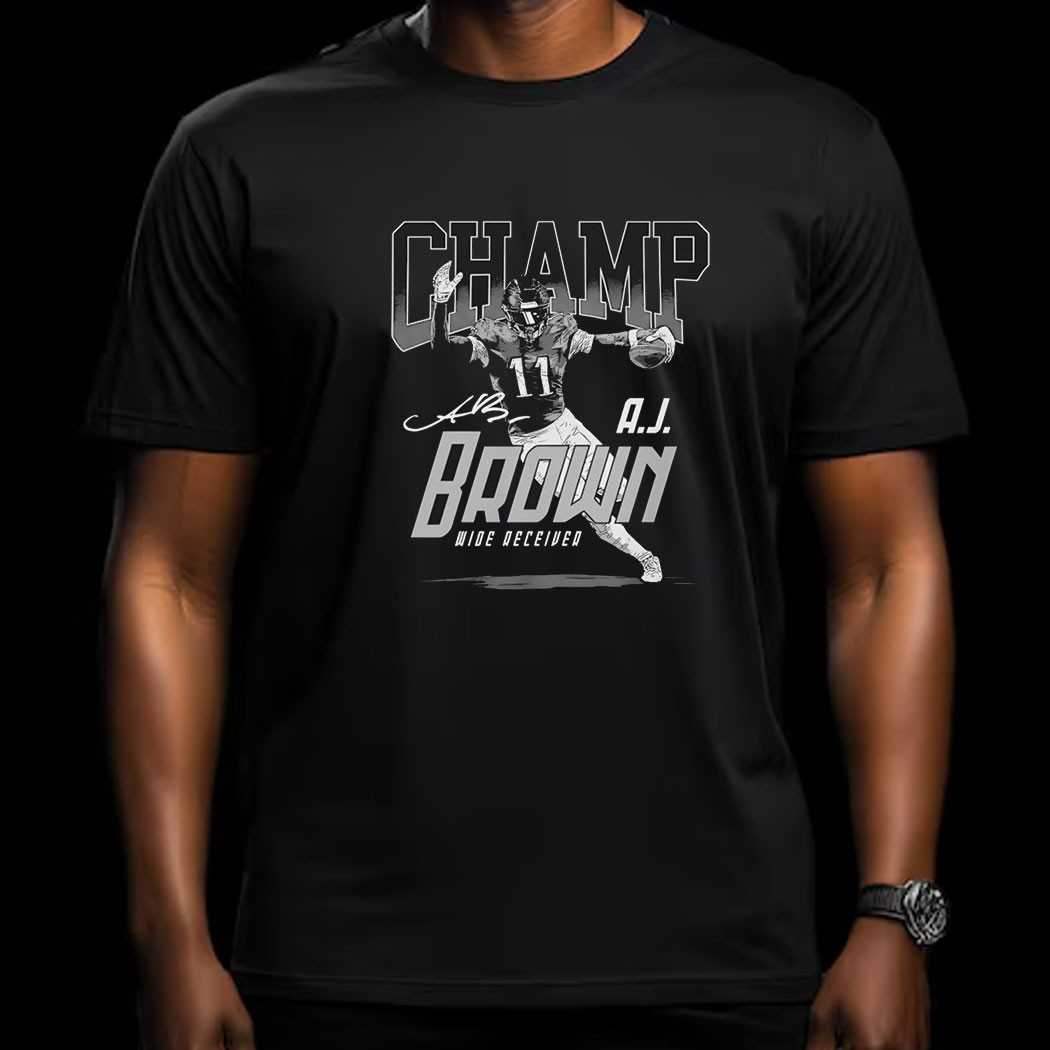 Aj Brown Philadelphia Eagles Nfl Football Champ 2024 Signature Vintage Shirt