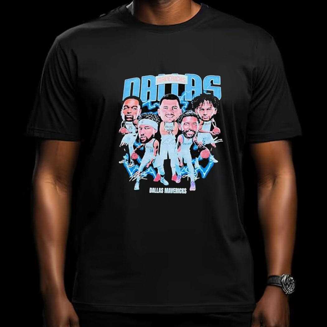 Dallas Mavericks Basketball Legends Signatures Graphic Shirt Shirt