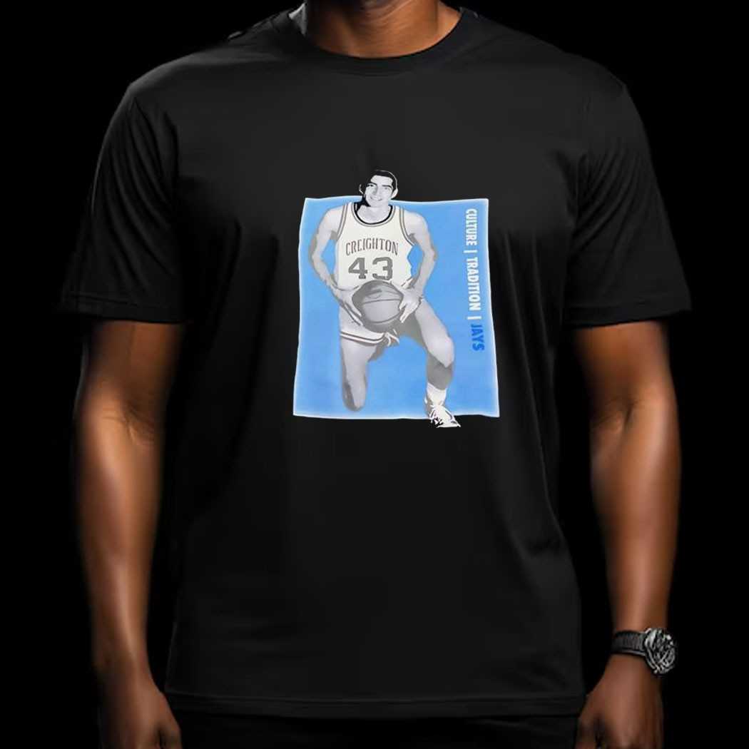 Jim Flanery Creighton Bluejays Basketball Vintage Shirt