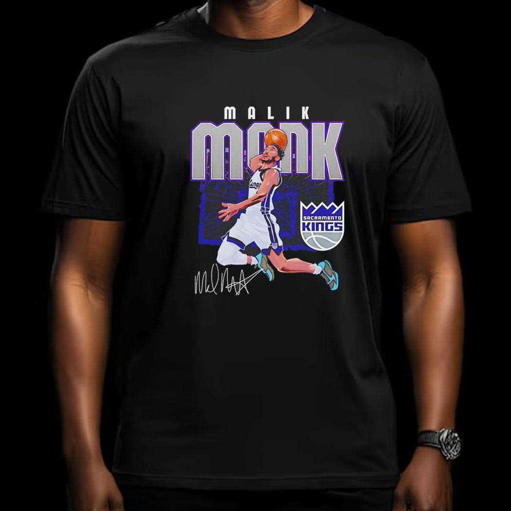 Malik Monk Sacramento Kings Nba Basketball Shattered Signature Vintage Shirt