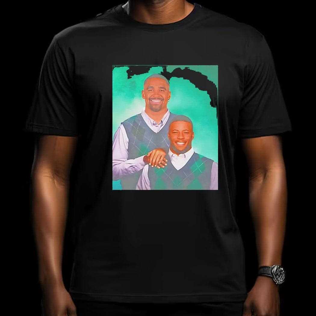 Step Brothers Saquon Barkley And Jalen Hurts Philadelphia Eagles Vintage Shirt