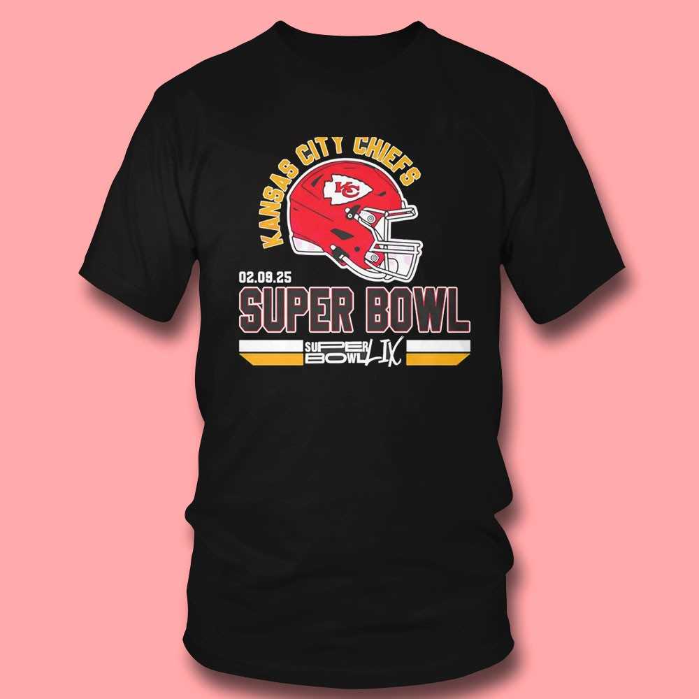Kansas City Chiefs Super Bowl Lix Football Helmet Shirt