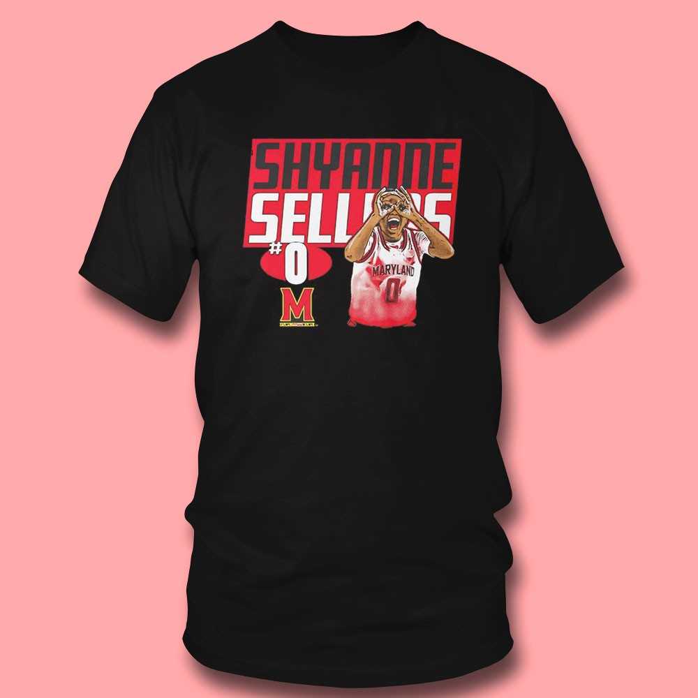 Shyanne Sellers Maryland Terrapins Basketball Portrait Graphic Shirt