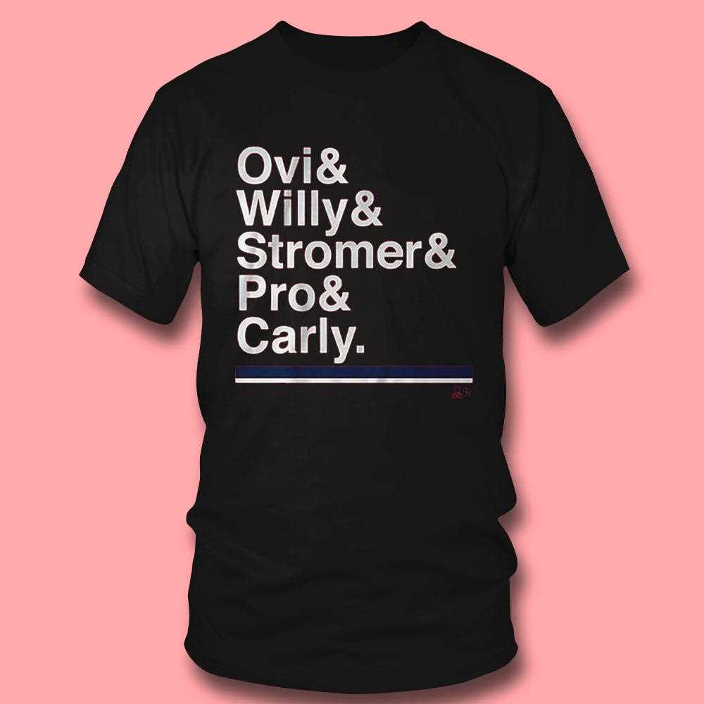 Washington Hockey Ampersand Ovi Willy Stromer Pro Carly Shirt