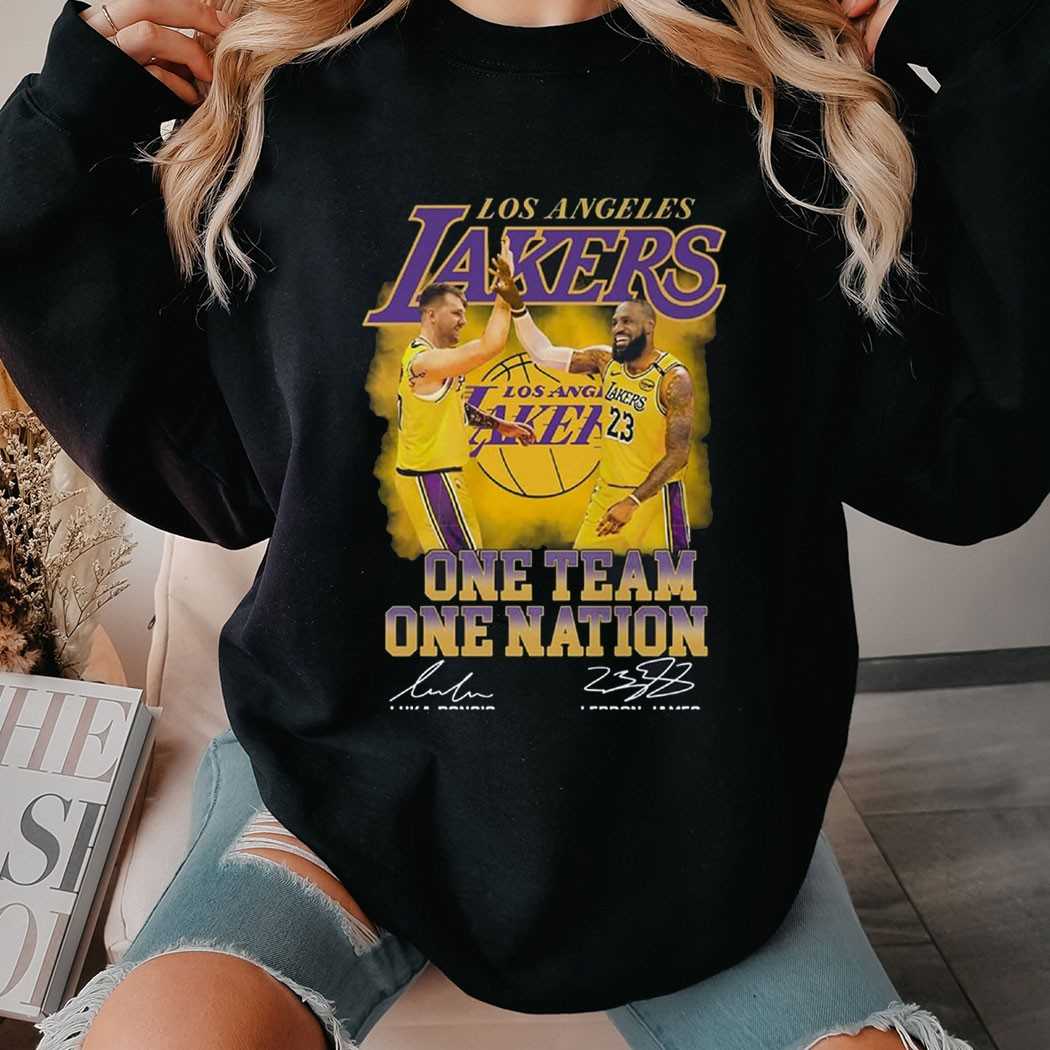 Los Angeles Lakers One Team One Nation Luka Doncic Lebron James Shirt