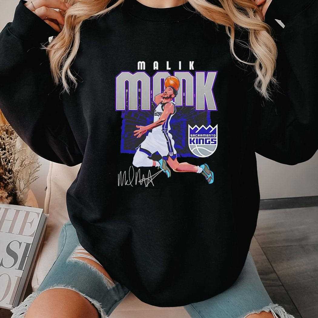 Malik Monk Sacramento Kings Nba Basketball Shattered Signature Vintage Shirt