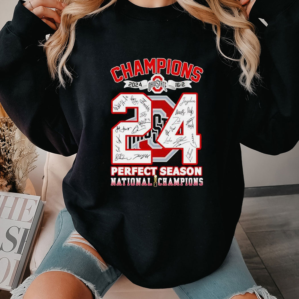 Ohio State Buckeyes Play Like A National Champions Today Signatures Shirt