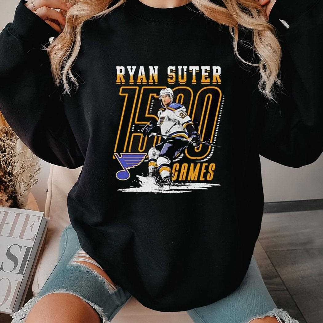 Ryan Suter St Louis Blues Hockey 1500th Game Shirt