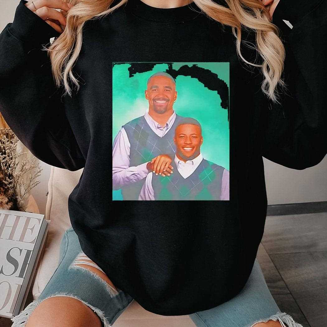 Step Brothers Saquon Barkley And Jalen Hurts Philadelphia Eagles Vintage Shirt