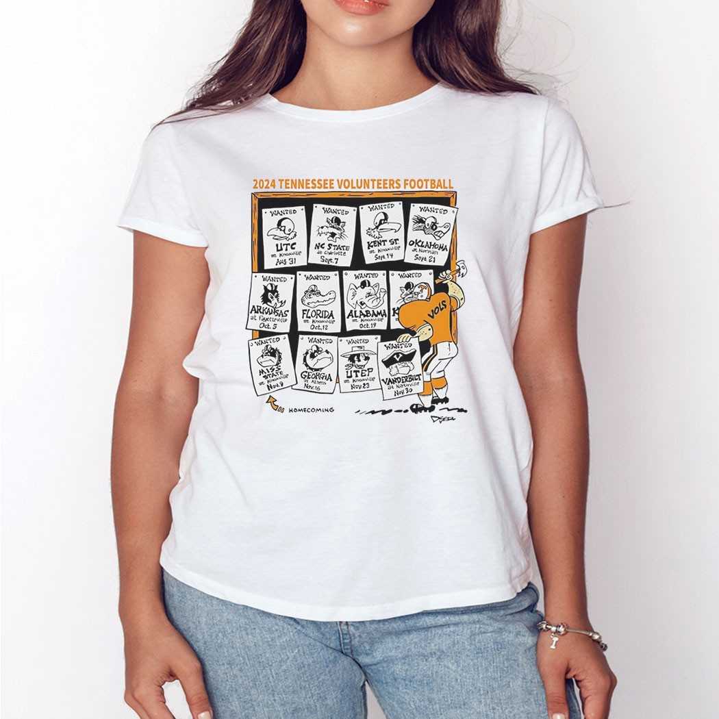 2024 Tennessee Football Schedule Shirt