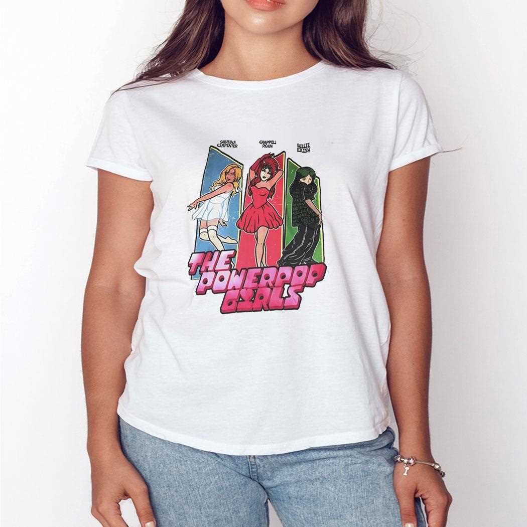 The Powerpop Girls Sabrina Carpenter Chappell Roan Billie Eilish Vintage Shirt