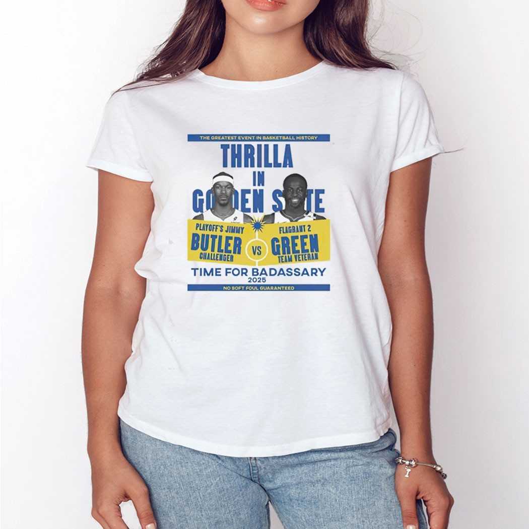 Thrilla In Golden State 2025 Basketball Black Version Shirt