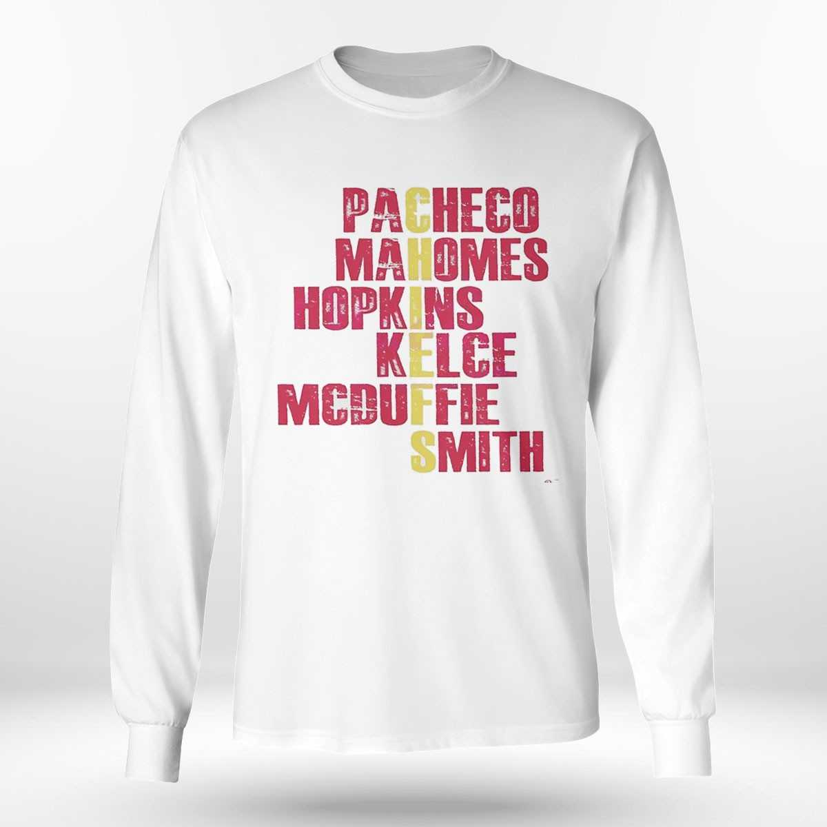 Pacheco Mahomes Hopkins Kelce Mcduffie Smith Chiefs Vintage Shirt Pacheco Mahomes Hopkins Kelce Mcduffie Smith Chiefs Vintage Shirt