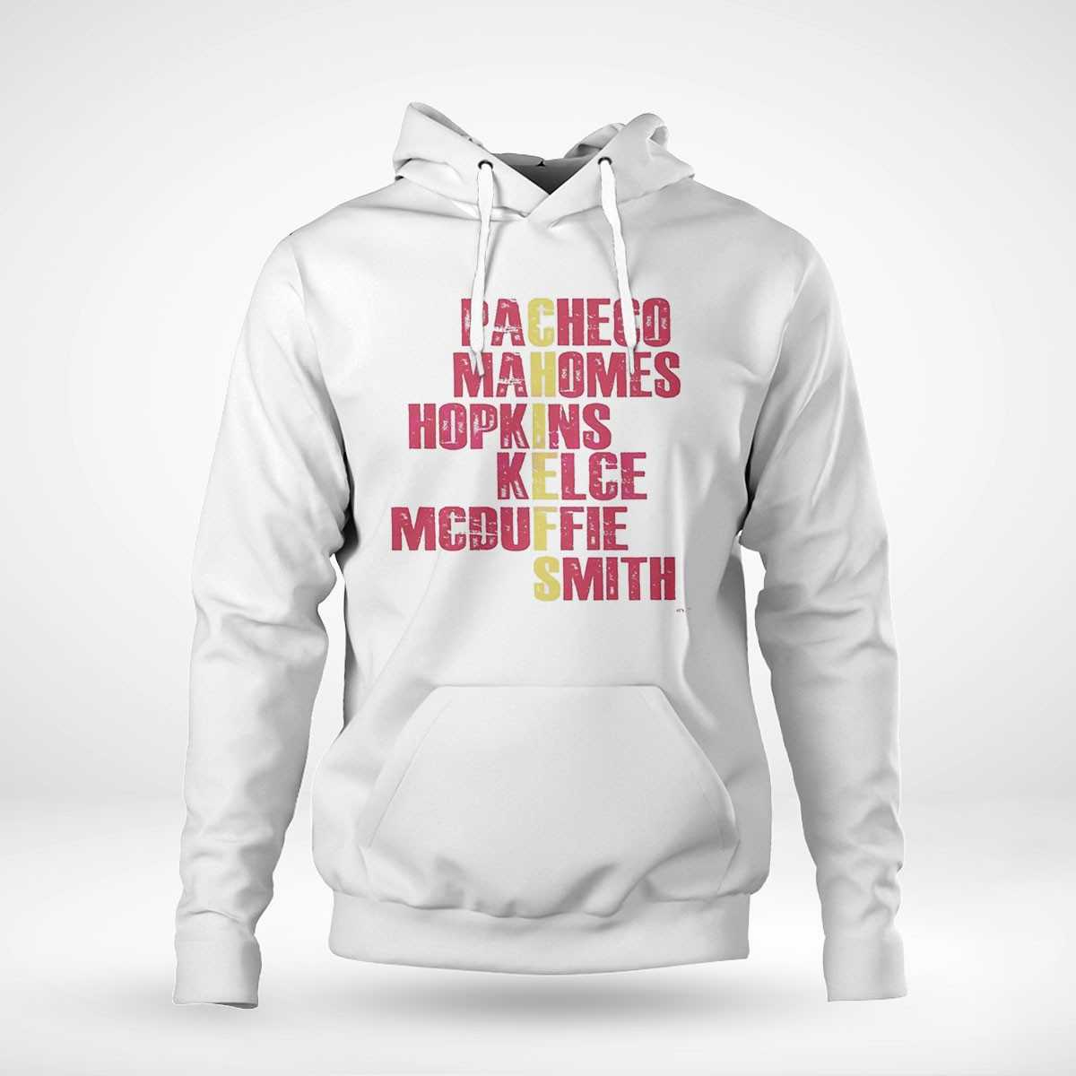 Pacheco Mahomes Hopkins Kelce Mcduffie Smith Chiefs Vintage Shirt Pacheco Mahomes Hopkins Kelce Mcduffie Smith Chiefs Vintage Shirt