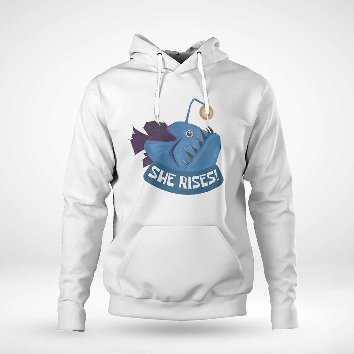 She Rises Angler Fish Shirt She Rises Angler Fish Shirt