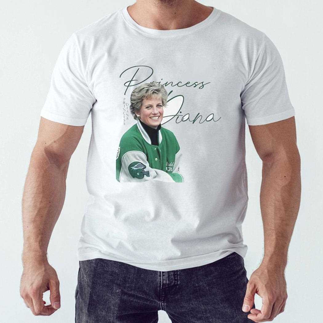 Princess Diana Wearing Philadelphia Eagles Football Jacket Shirt