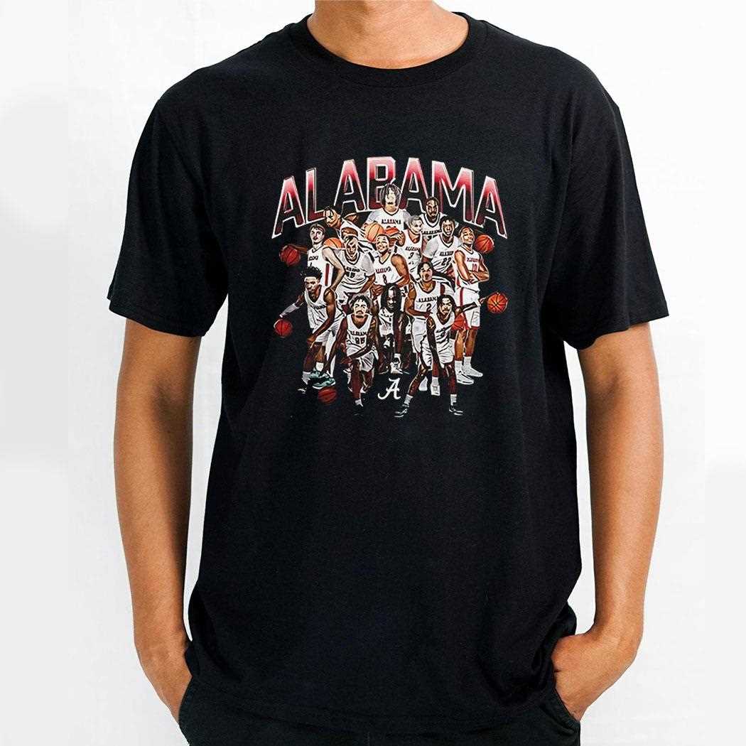 Alabama Crimson Tide Basketball Team Collage Shirt Alabama Crimson Tide Basketball Team Collage Shirt