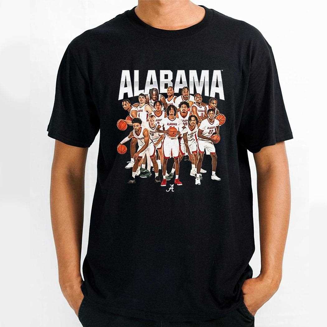 Alabama Crimson Tide Basketball Team Collage Shirt Alabama Crimson Tide Basketball Team Collage Shirt