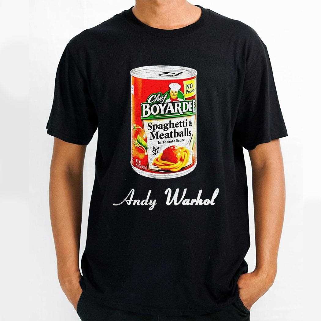 Andy Warhol Chef Boyardee Spaghetti And Meatballs Shirt