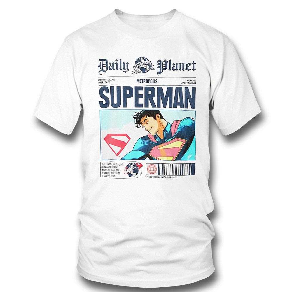 Daily Planet Superman Vintage Comic Newspaper Shirt