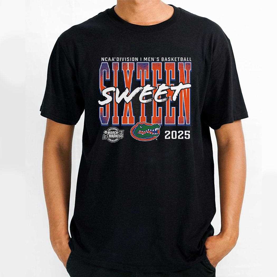 Florida Gators 2025 Ncaa Mens Basketball Tournament March Madness Sweet 16 Shirt