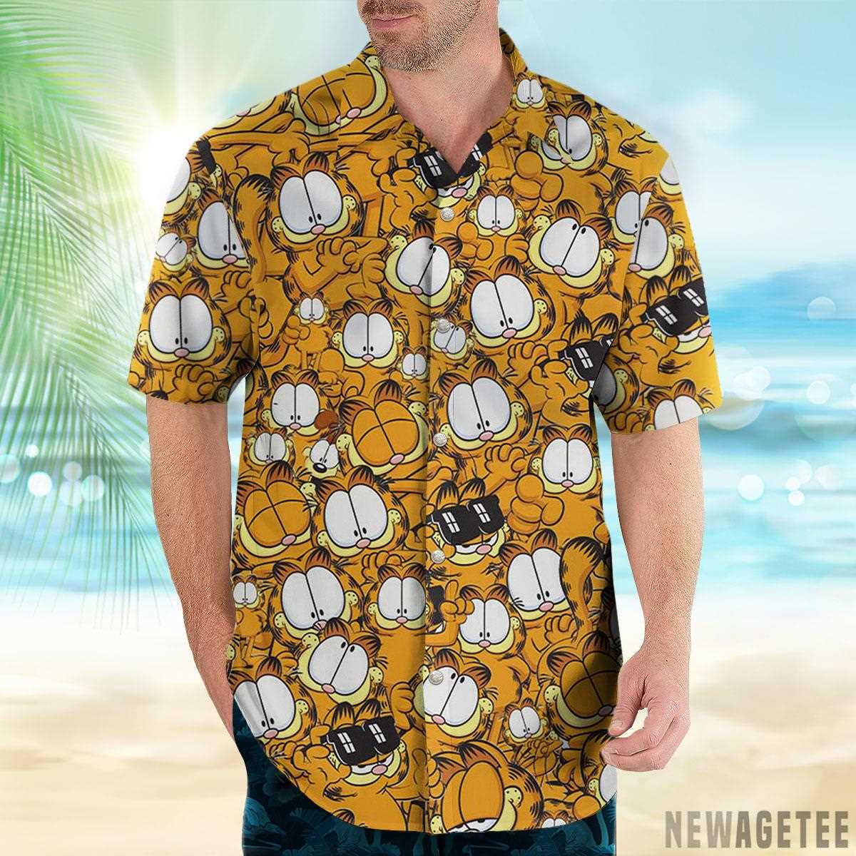 Gay Garfield Hawaiian Shirt Beach Shorts
