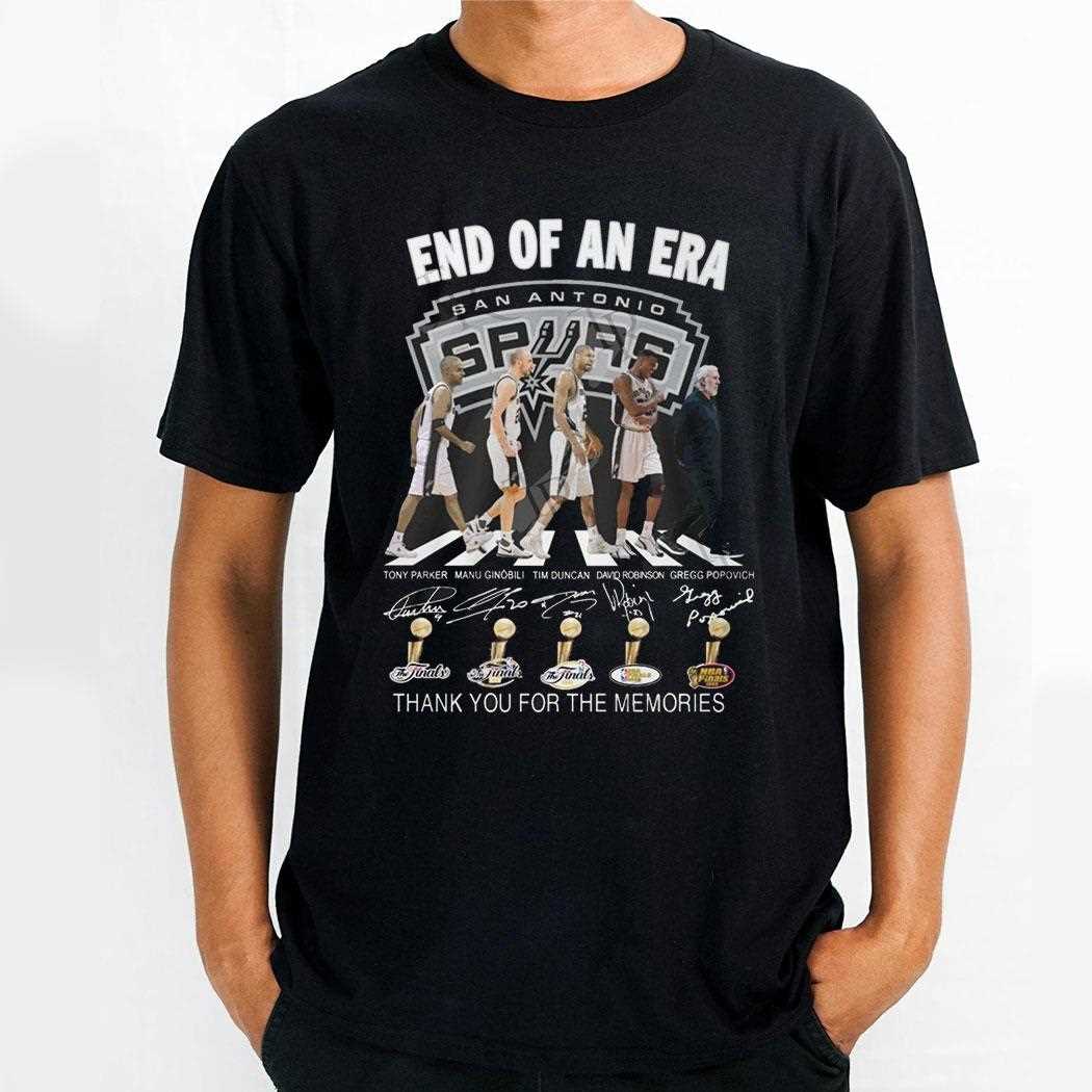 Gregg Popovich X San Antonio Spurs End Of An Era Thank You For The Memories Shirt