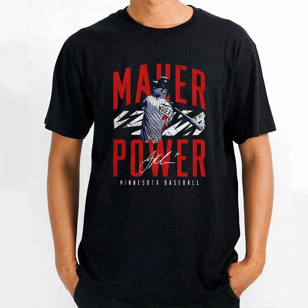Joe Mauer Minnesota Twins Mlb Baseball Mauer Power Signature Vintage Shirt