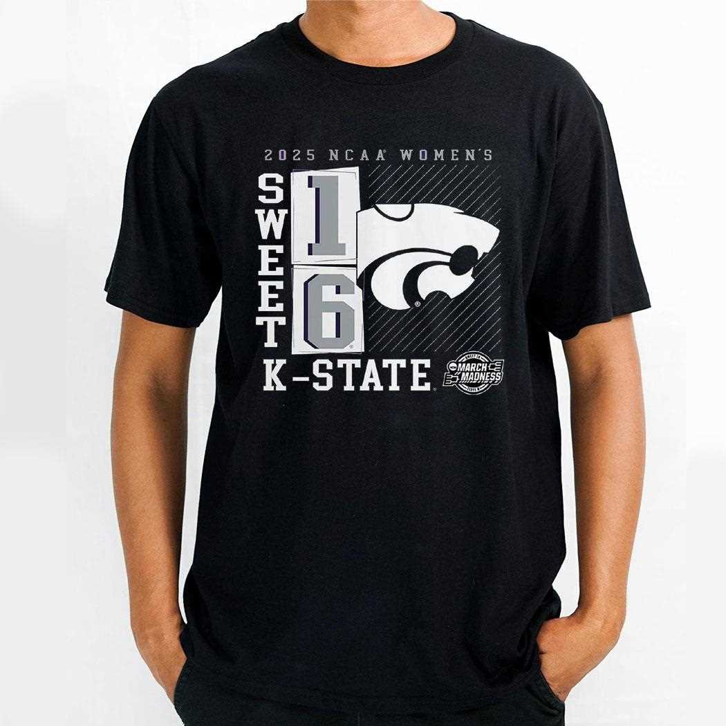 Kansas State Wildcats 2025 Ncaa Womens Basketball March Madness Sweet 16 No Look Pass Shirt