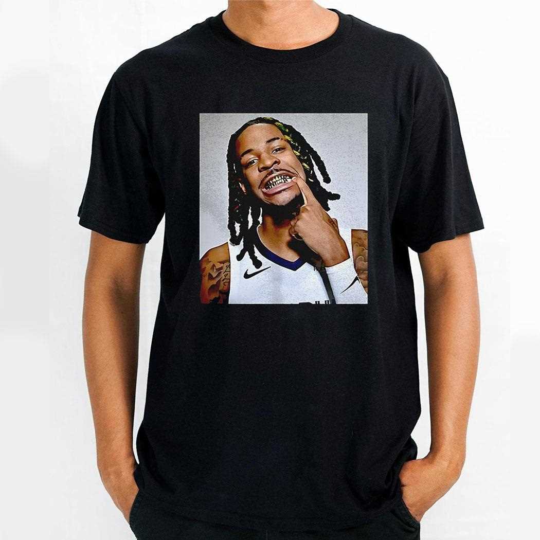 Memphis Grizzlies Ja Morant Nba Basketball Player Gold Teeth Shirt