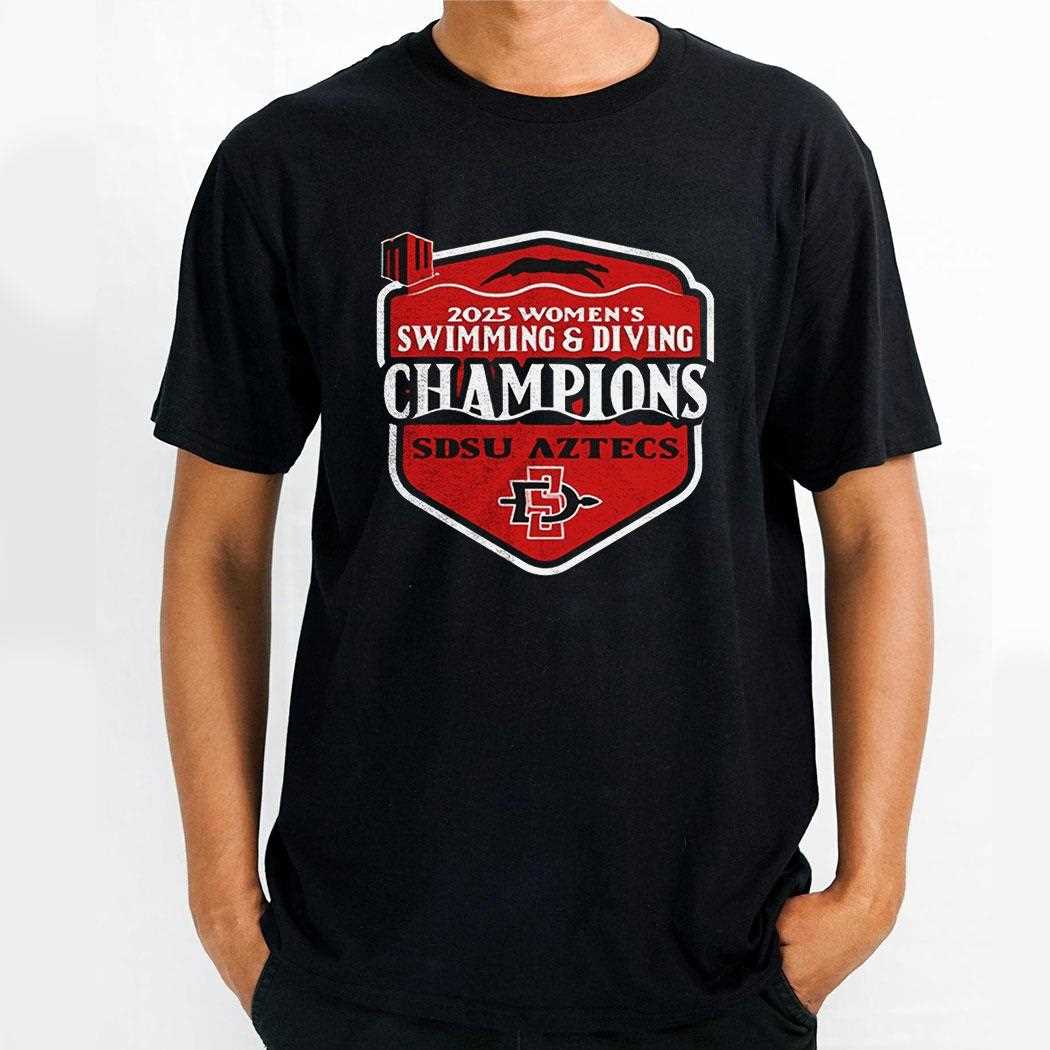 San Diego State Aztecs 2025 Womens Swimming And Diving Champions Shirt