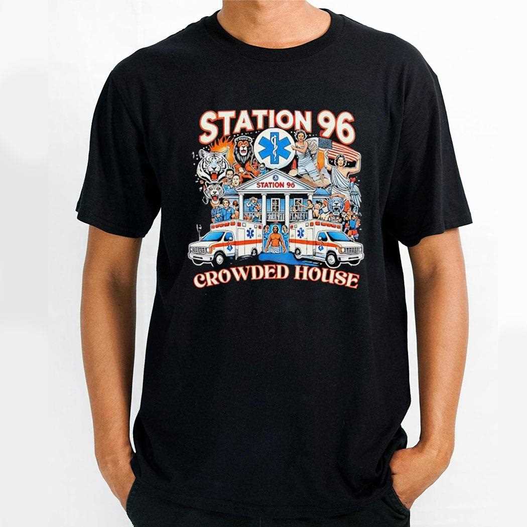 Station 96 Crowded House Star Of Life Logo Usa Shirt