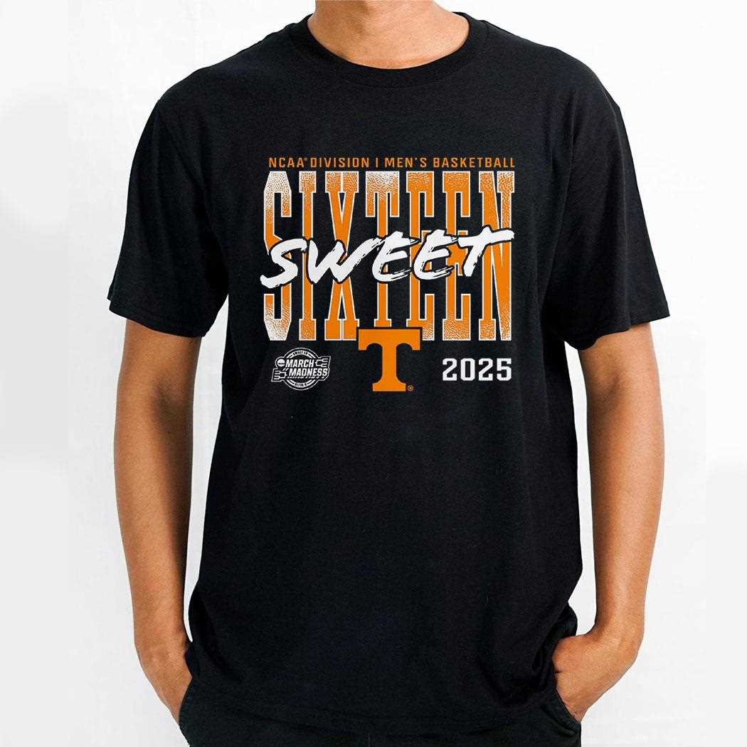 Tennessee Volunteers 2025 Ncaa Mens Basketball Tournament March Madness Sweet 16 Shirt