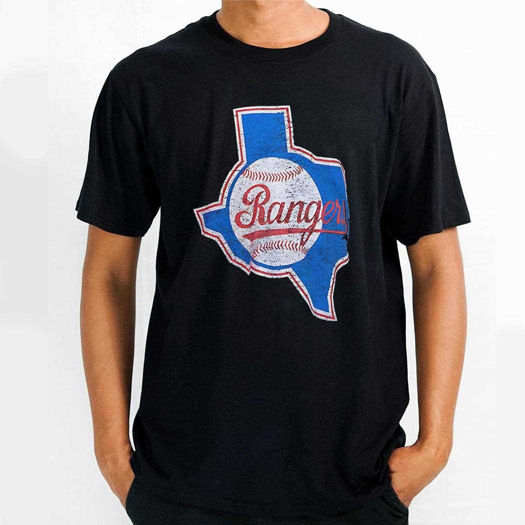 Texas Ranger Baseball Map Shirt