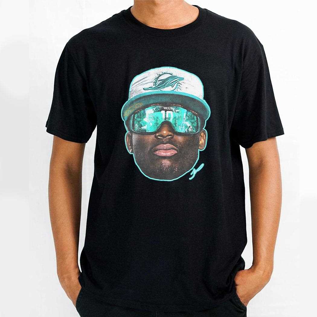 Tyreek Hill Miami Dolphins Cheetah Big Face Shirt