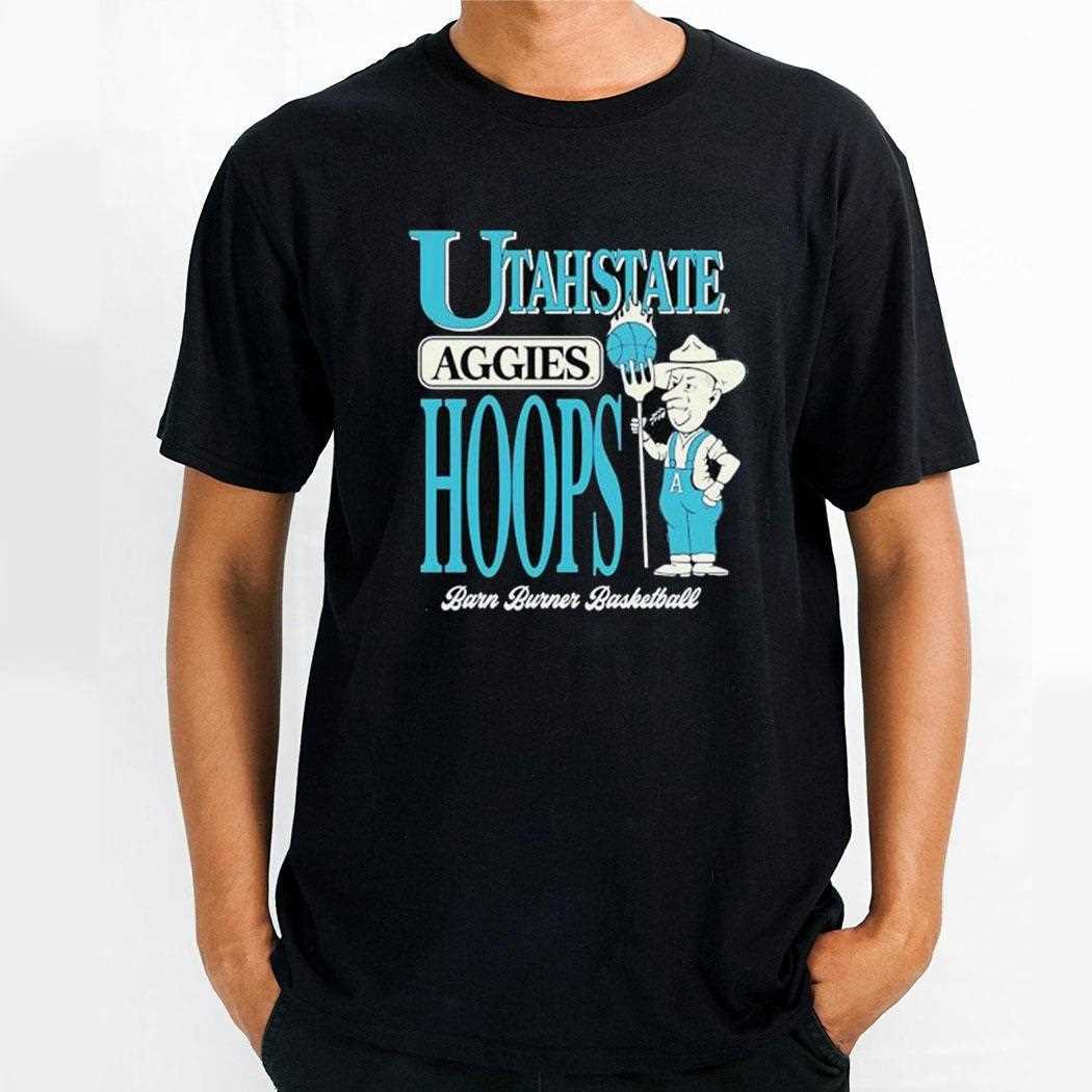 Utah State Aggies Hoops Barn Burner Basketball Shirt