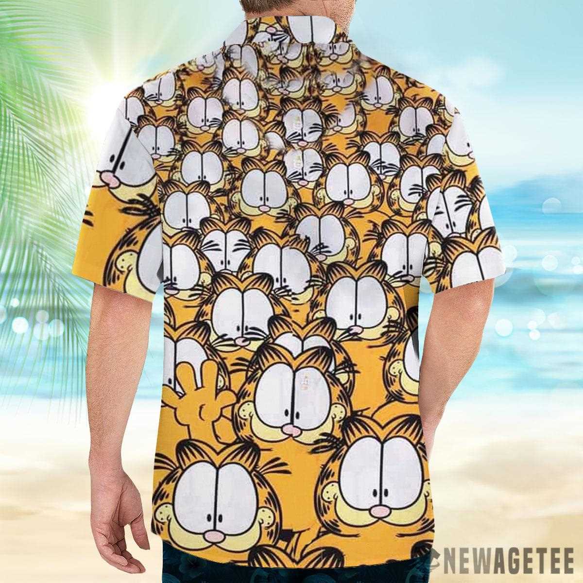 Garfield Love Me Feed Me Never Leave Me Hawaiian Shirt Beach Shorts