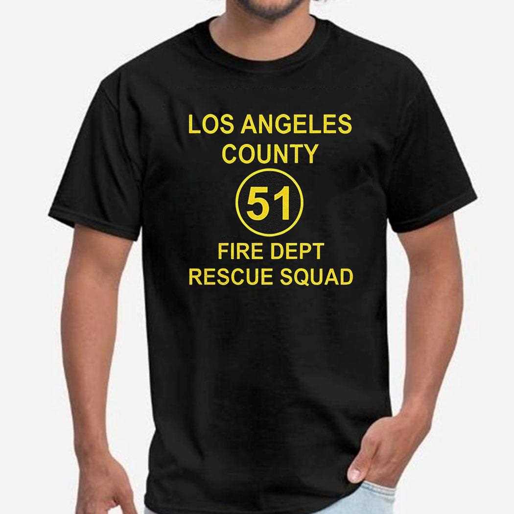 Los Angeles County 51 Fire Dept Rescue Squad Shirt