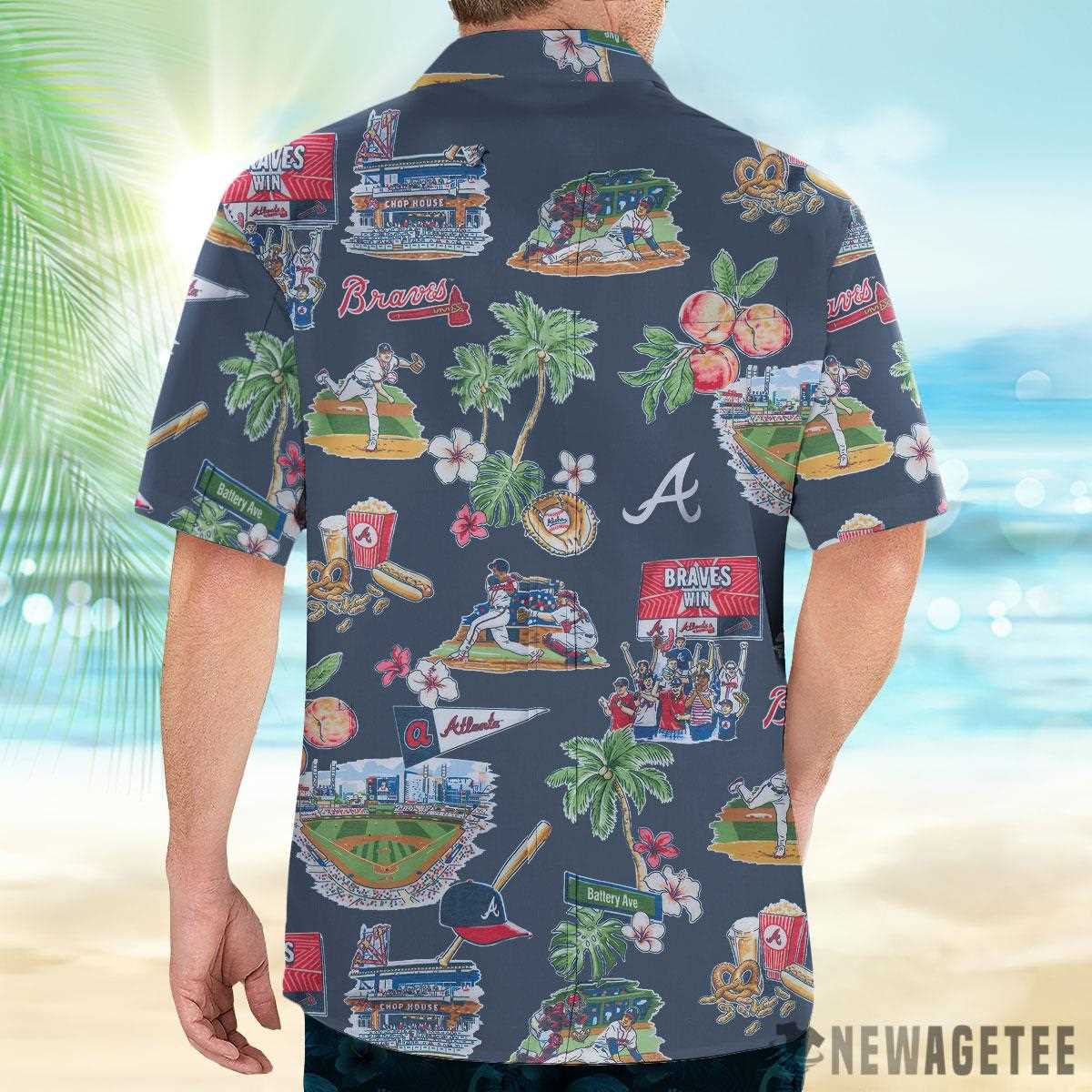 Mlb Atlanta Braves Scenic Performance Hawaiian Shirt