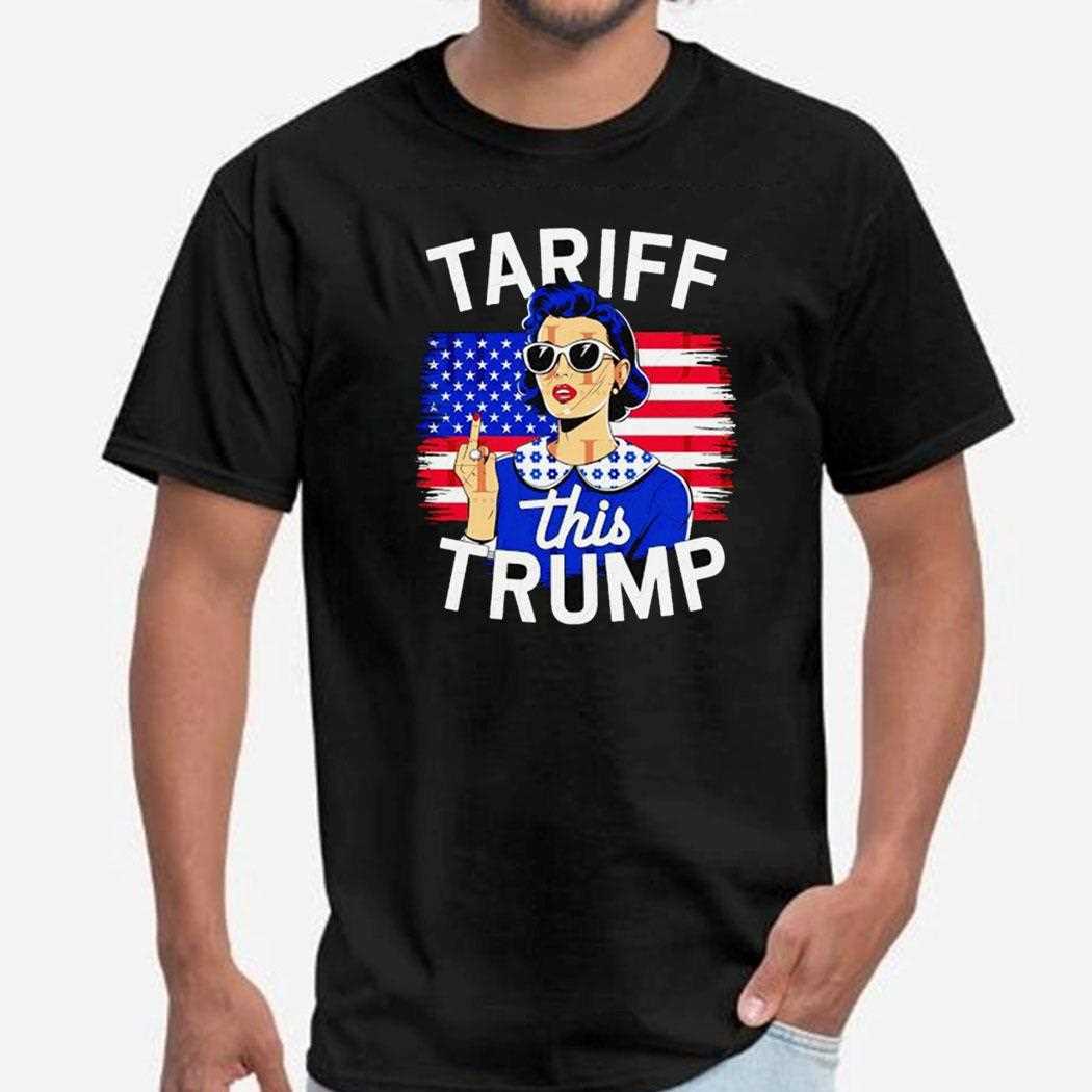 Tariff This Trump Vintage Lady Giving Trump The Middle Finger Shirt Tariff This Trump Vintage Lady Giving Trump The Middle Finger Shirt