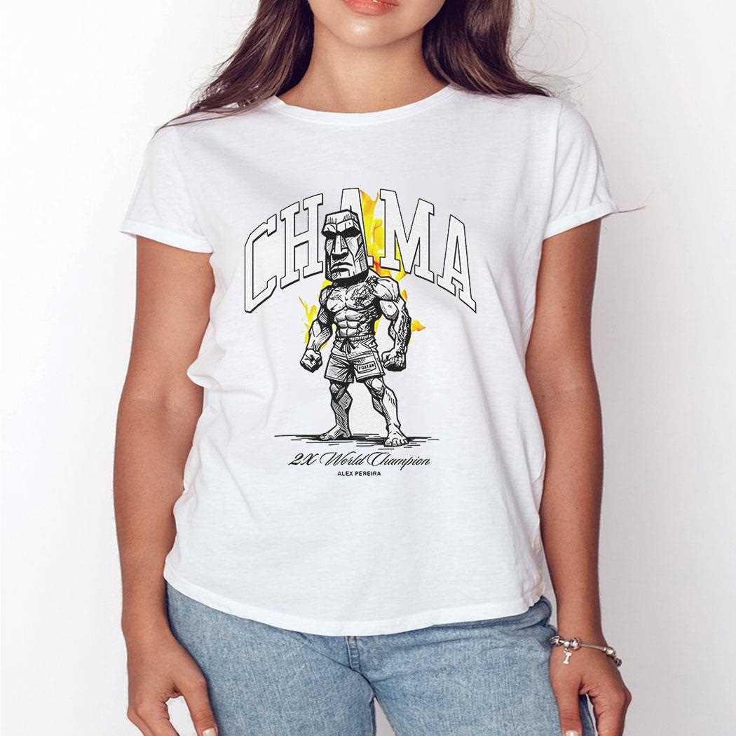 Alex Pereira 2x World Champion Ufc Chama Stone Shirt Alex Pereira 2x World Champion Ufc Chama Stone Shirt