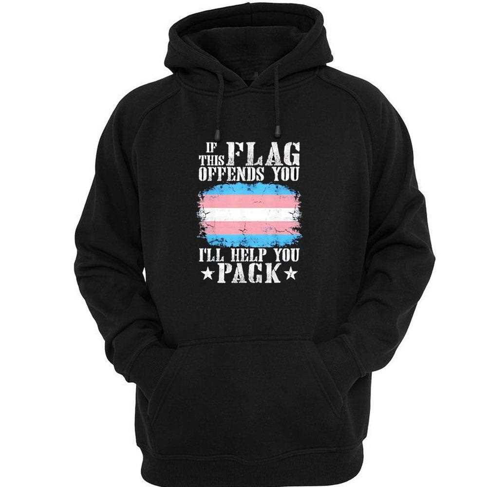 If This Flag Offends You Ill Help You Pack Transgender Flag Shirt If This Flag Offends You Ill Help You Pack Transgender Flag Shirt