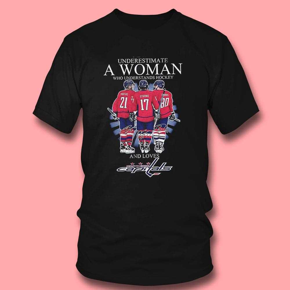 Never Underestimate A Woman Who Loves Hockey Washington Capitals Fan Shirt Never Underestimate A Woman Who Loves Hockey Washington Capitals Fan Shirt